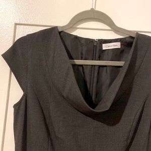 Gray Calvin Klein sheath dress, size 4, perfect work dress